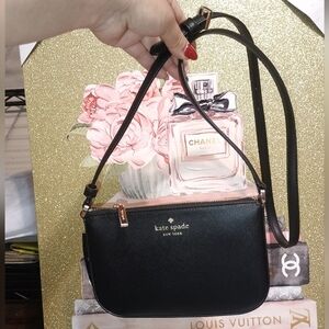Kate Spade Black Safiano Small Crossbody NWT